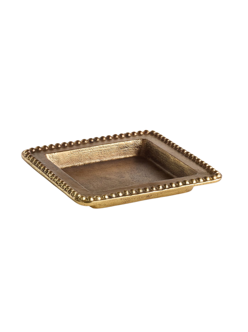 Beaded Brass Tray