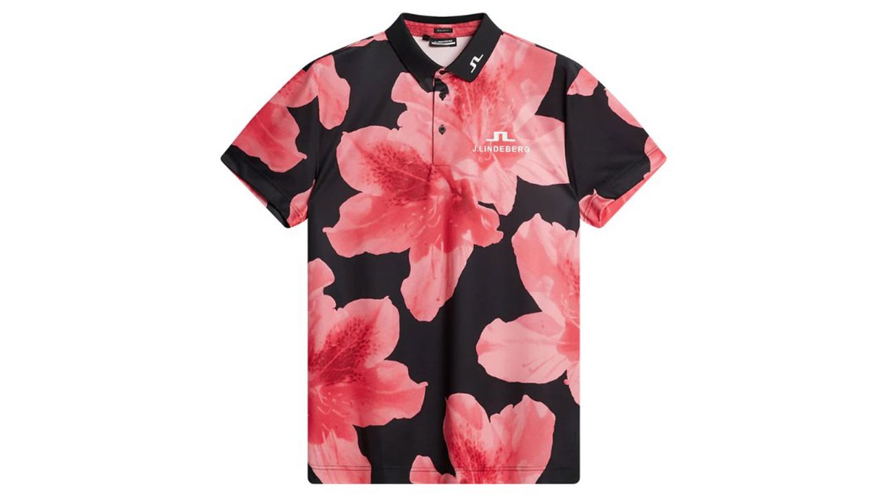 The J.Lindeberg KV Tour Golf Polo on a white background