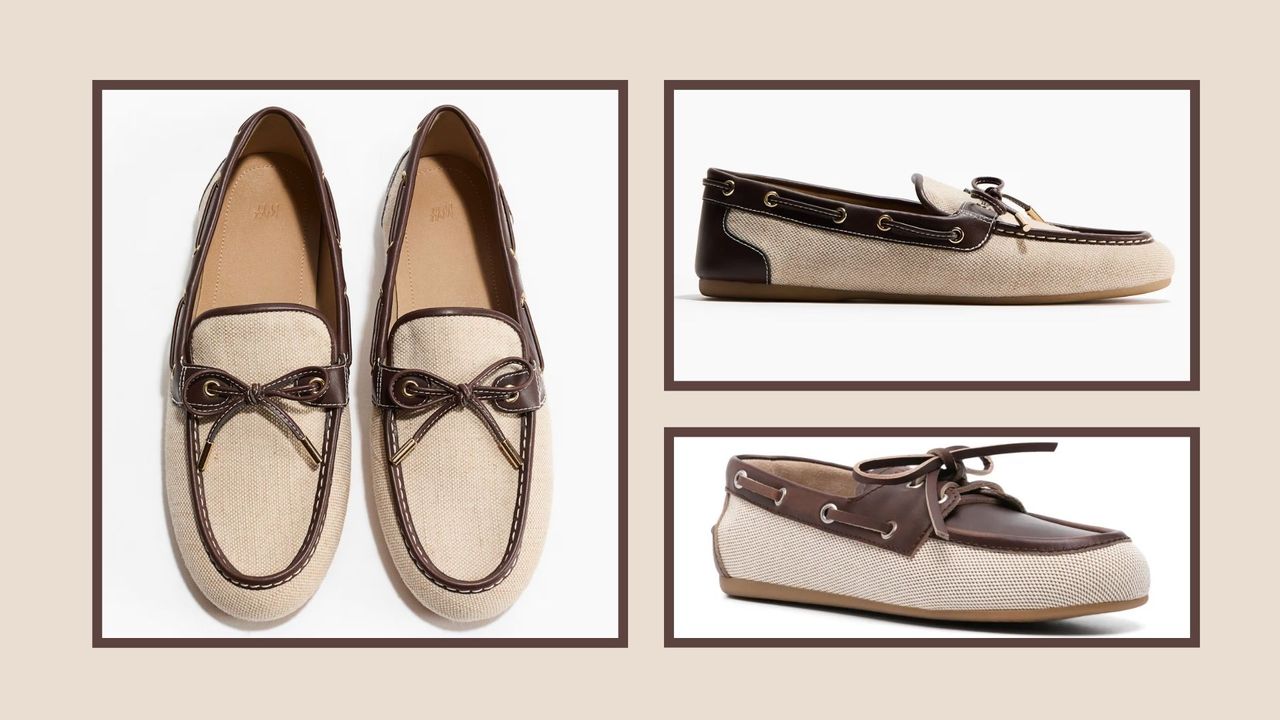 H&amp;M's deck shoes are a lookalike for Miu Miu's canvas loafers