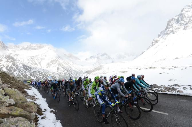 The peloton tackle another day of poor weather