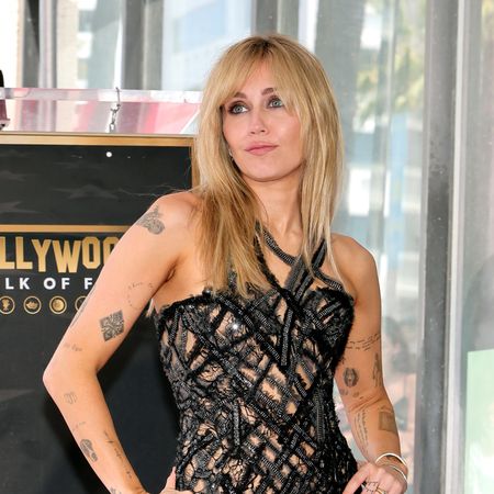 Miley Cyrus wears a naked dress to receive a star on the Hollywood Walk of Fame