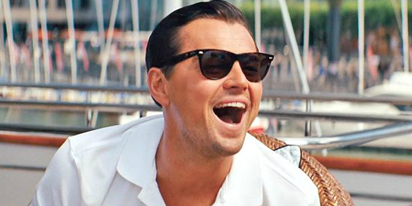 Leonardo DiCaprio laughing