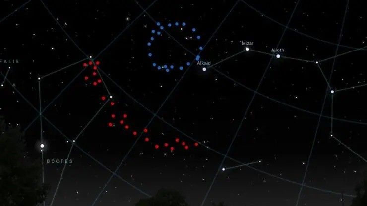 An artist&#039;s illustration of the Big Ring and the Great Arc near the northern constellation of Boötes the Herdsman.