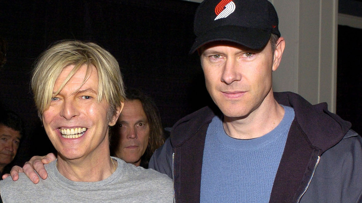 David Bowie and Page Hamilton in Los Angeles on April 22, 2004