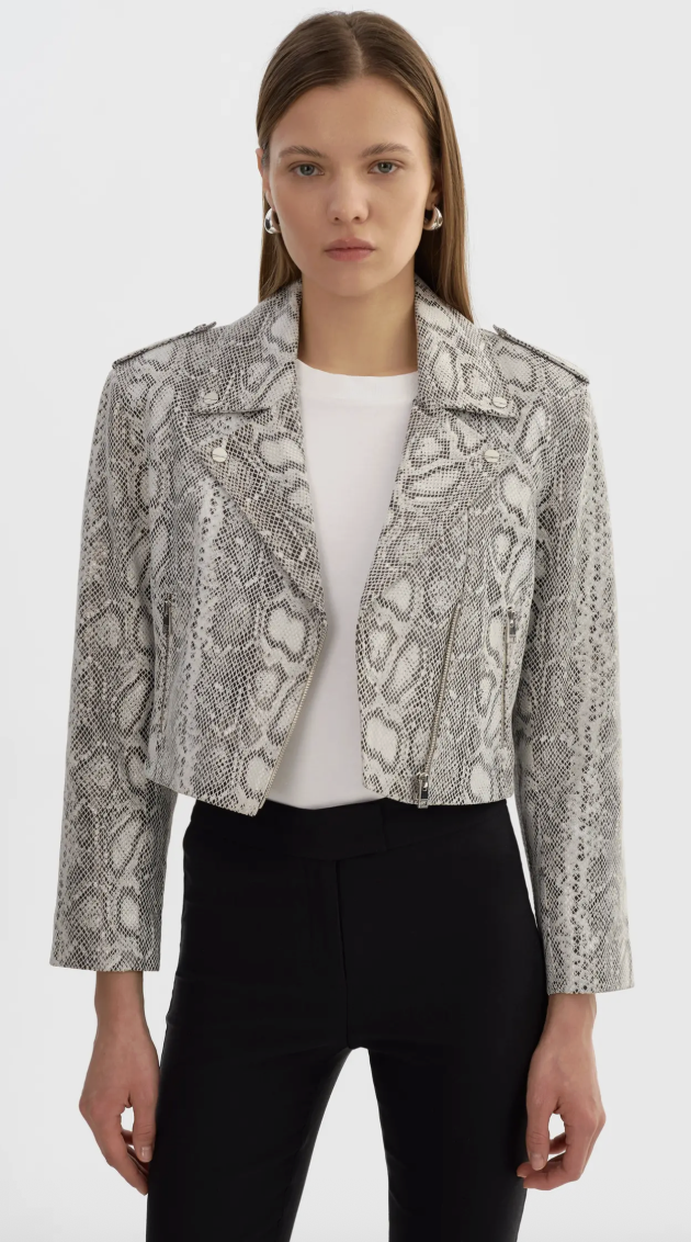 LAMARQUE, Denalda | Leather Cropped Biker Jacket