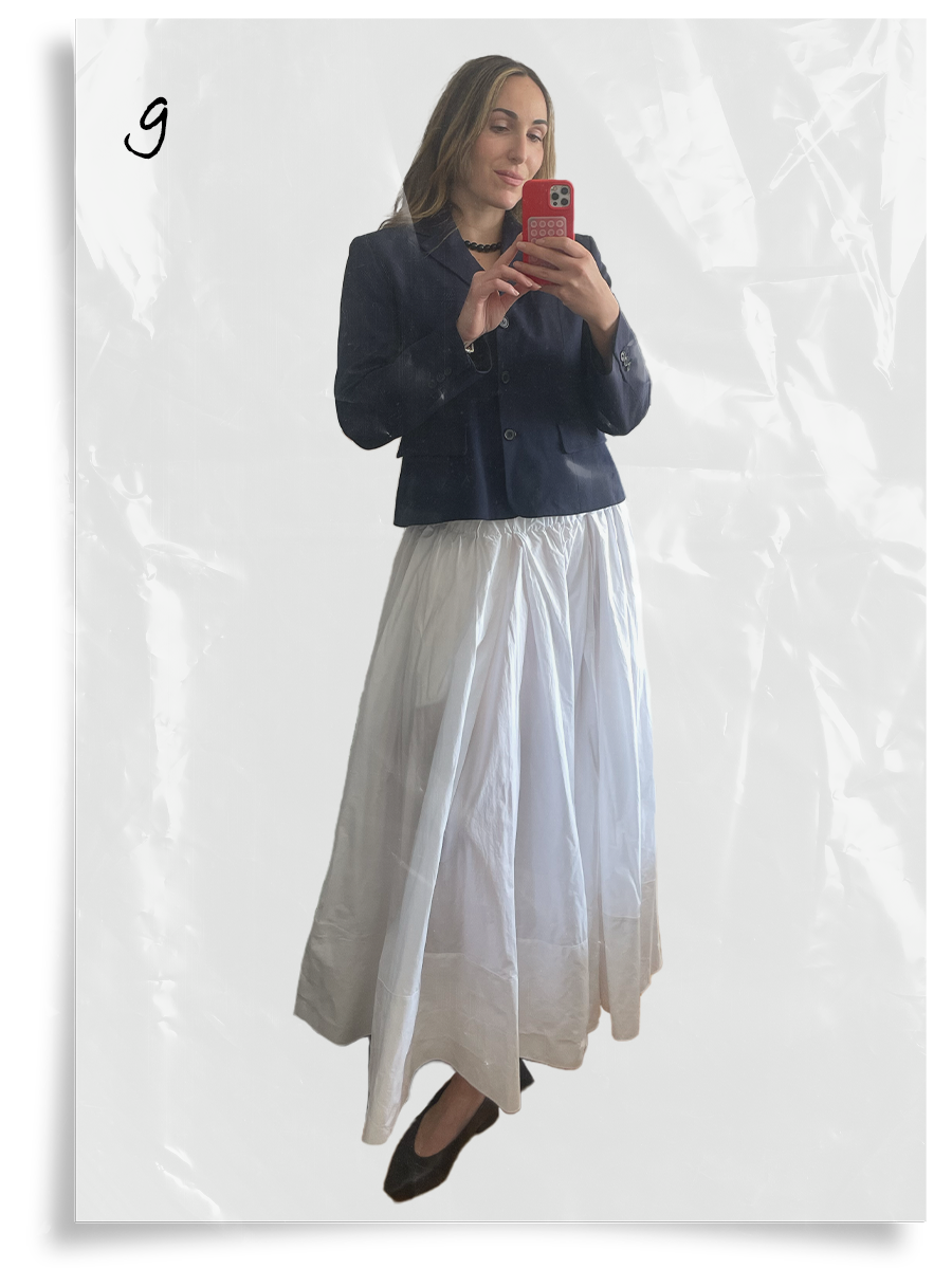 Anna LaPlaca styling an anti-trend summer capsule wardrobe