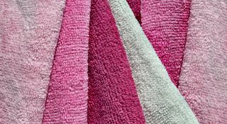 A group of pink-toned microfibre towels