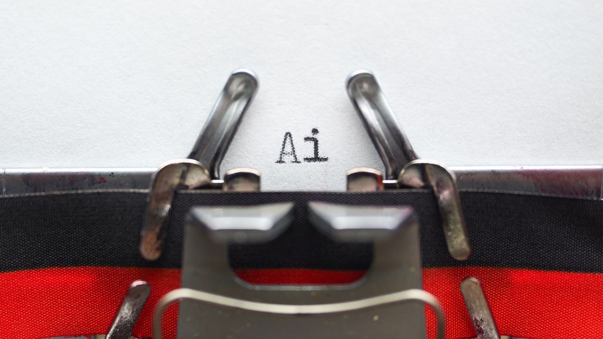 Ai written on a typewriter