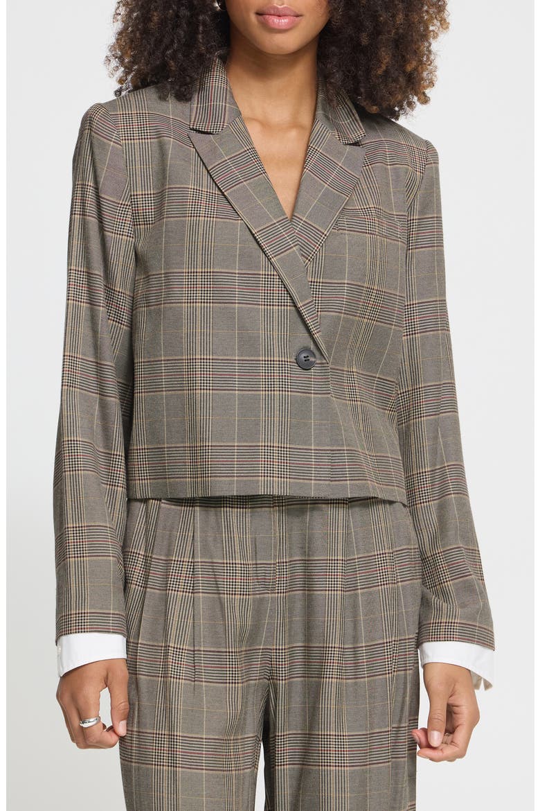 Plaid Cropped Blazer