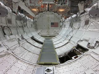 Shuttle Discovery payload bay