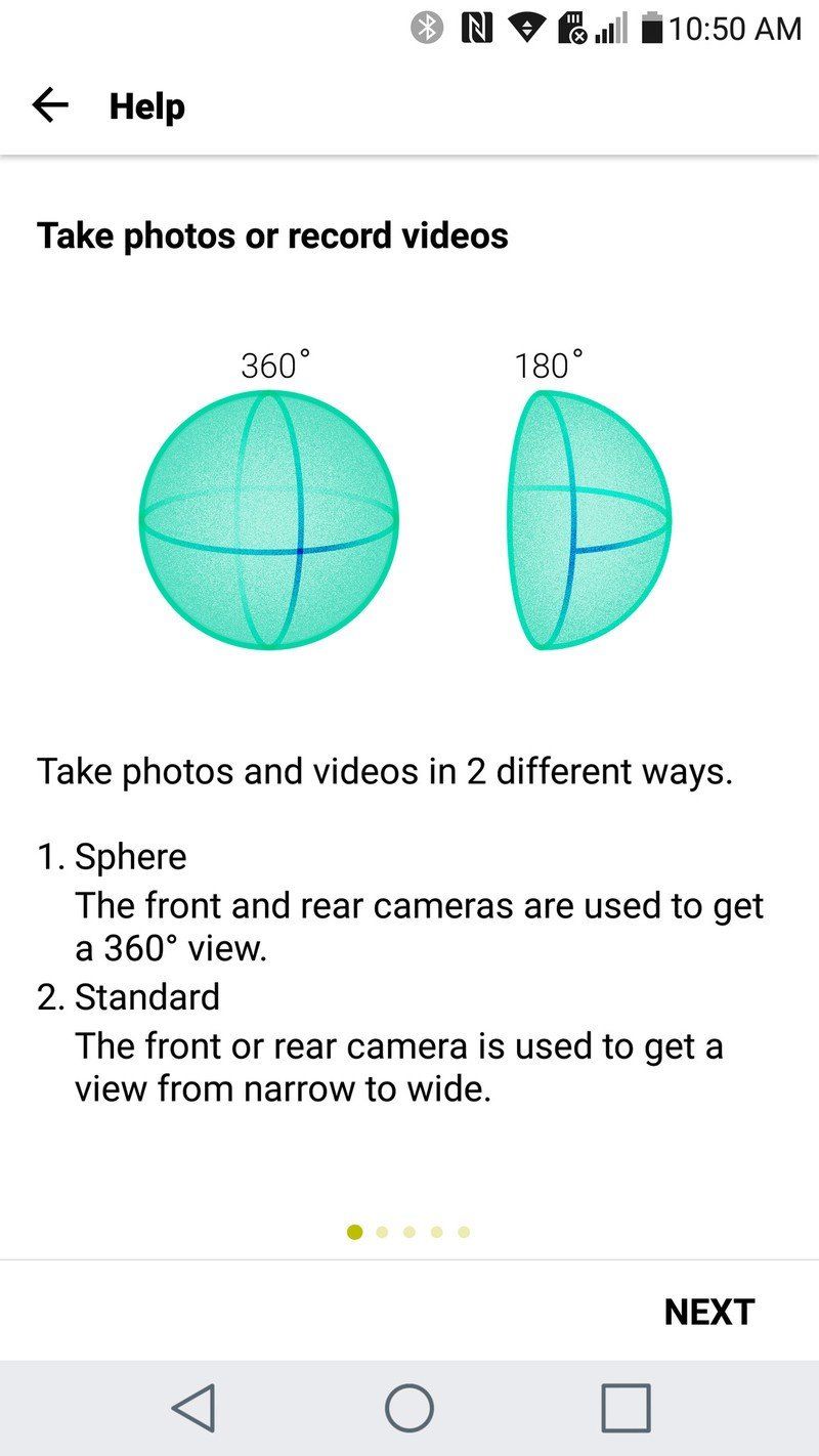 LG CAM 360 on Android