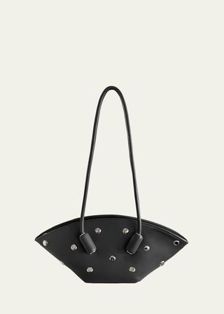 Olimipa Studded Vegan Fabric Shoulder Bag