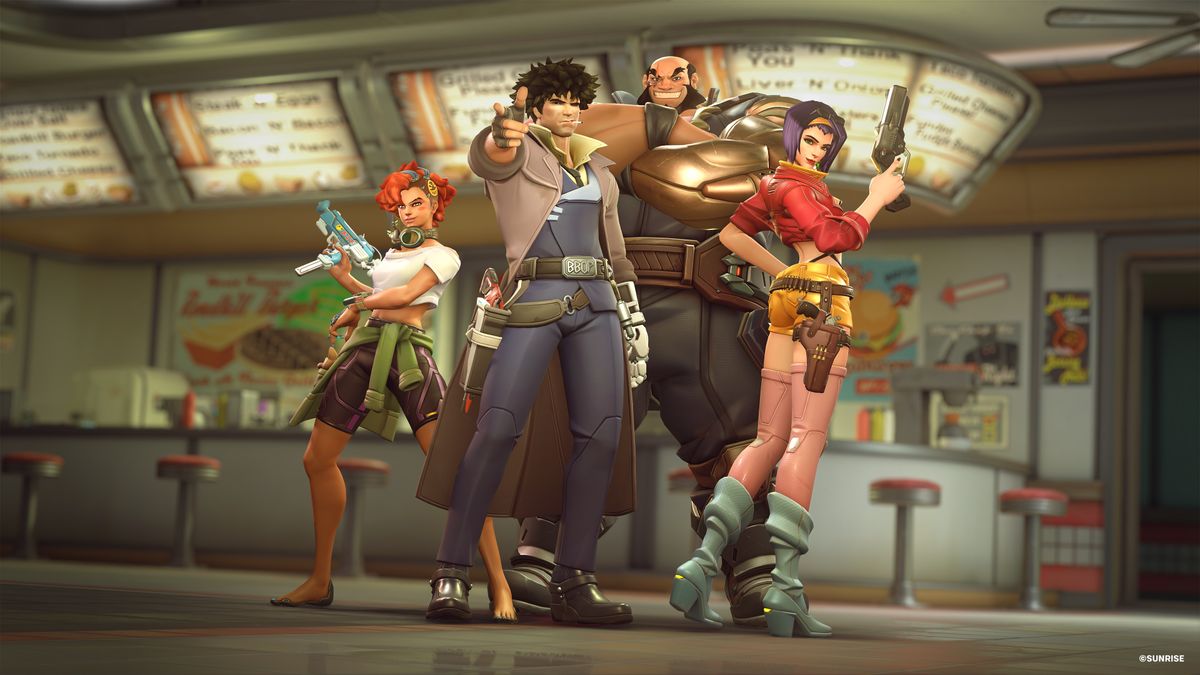 The release date for Overwatch 2's wild Cowboy Bebop crossover skins' has  been unveiled