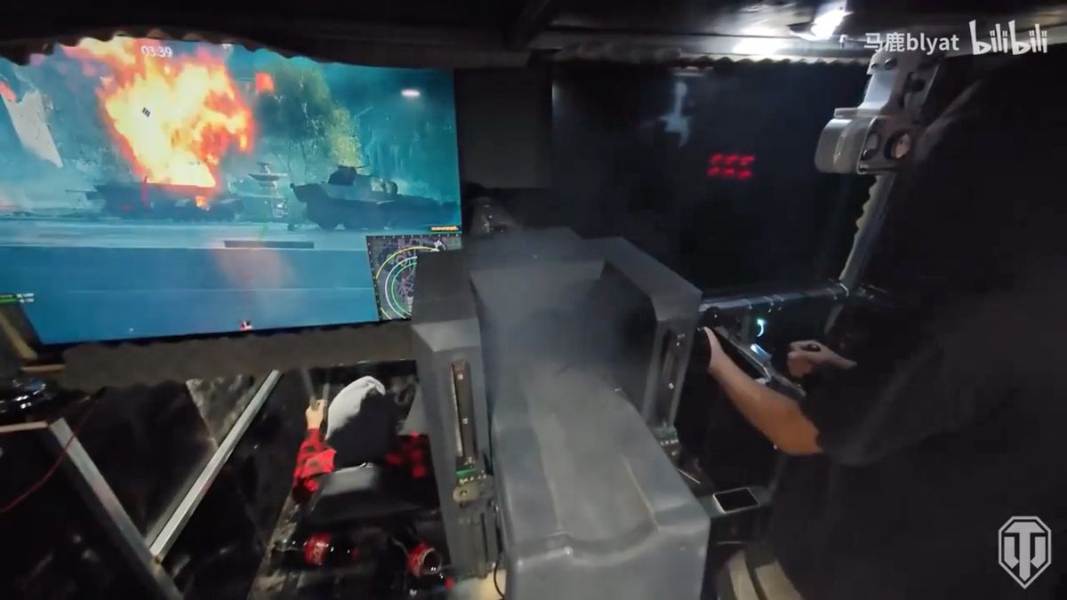 Tank simulation enthusiasts reach a new level of realism when building their battle station