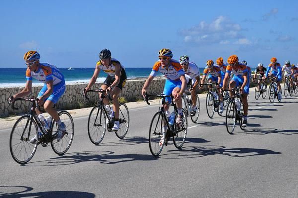 After ramping up the pace, only Garmin-Cervelo pros remain at the front