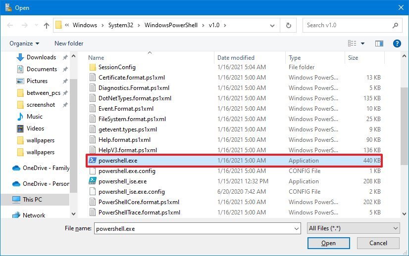 Disable Powershell 64-bit on Windows 10