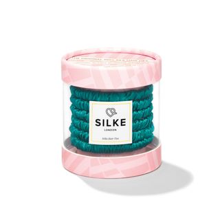 gym hairstyles Silke London Emerald Silk Hair Ties (6 pack), £39, Net-A-Porter