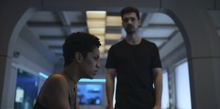 Dominique Tipper and Steven Strait in Season 5 of "The Expanse" on Amazon Prime Video.