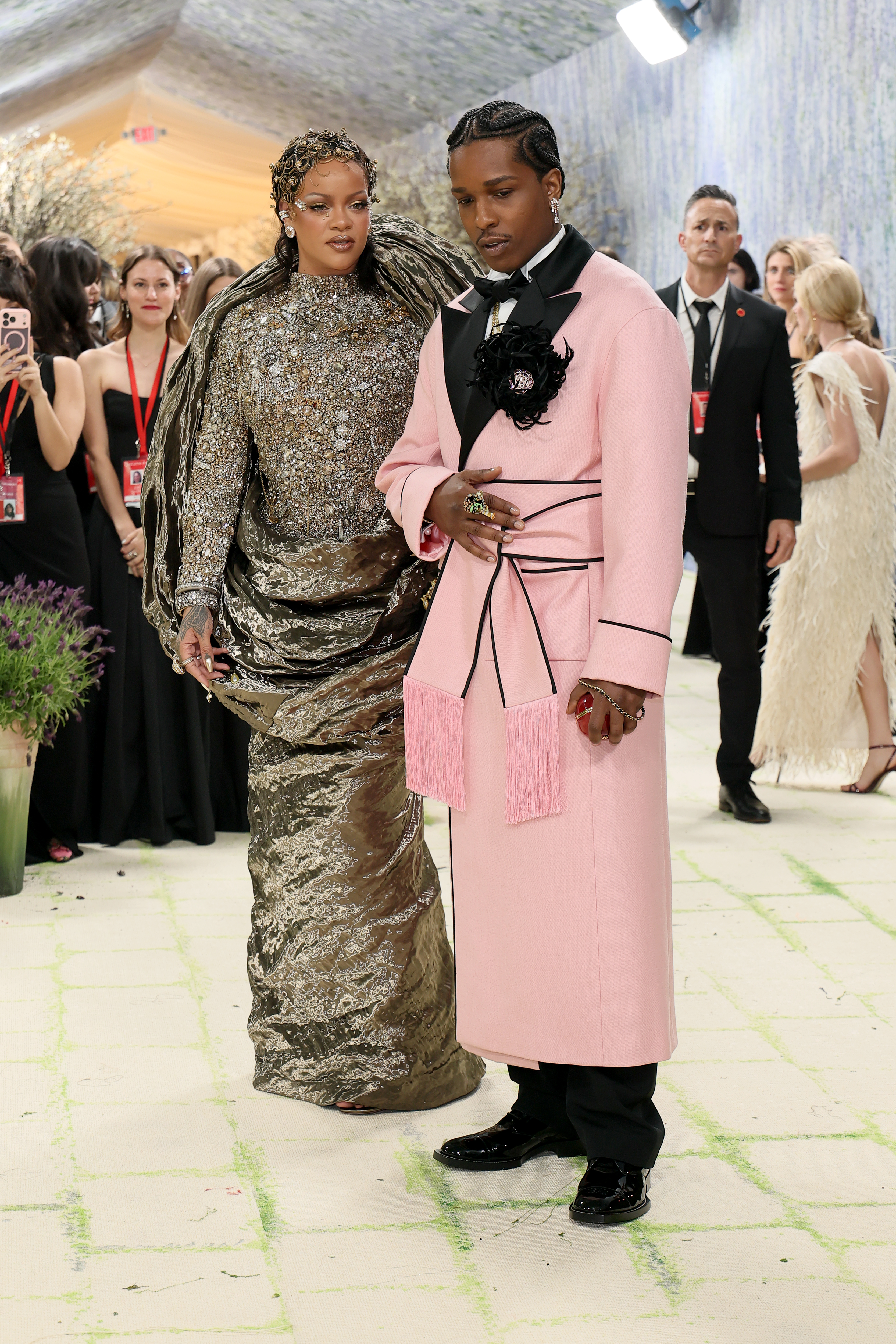 Rihanna and A$AP Rocky attend the 2026 Met Gala celebrating the Metropolitan Museum of Art on May 04, 2026 in New York City.