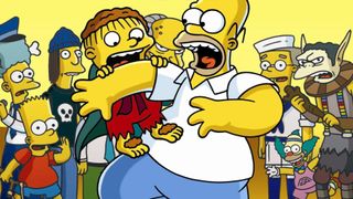 The Simpsons game art showing various characters