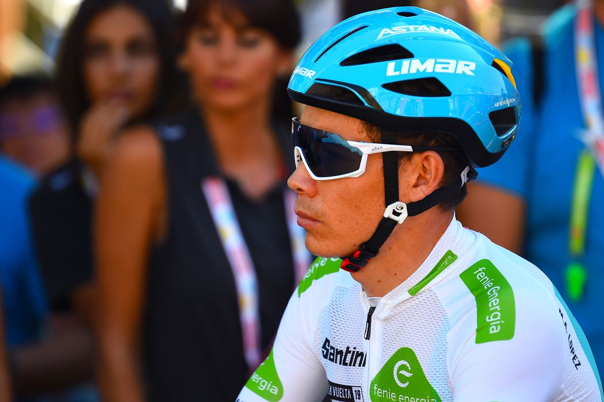 Miguel &Aacute;ngel L&oacute;pez before the stage start