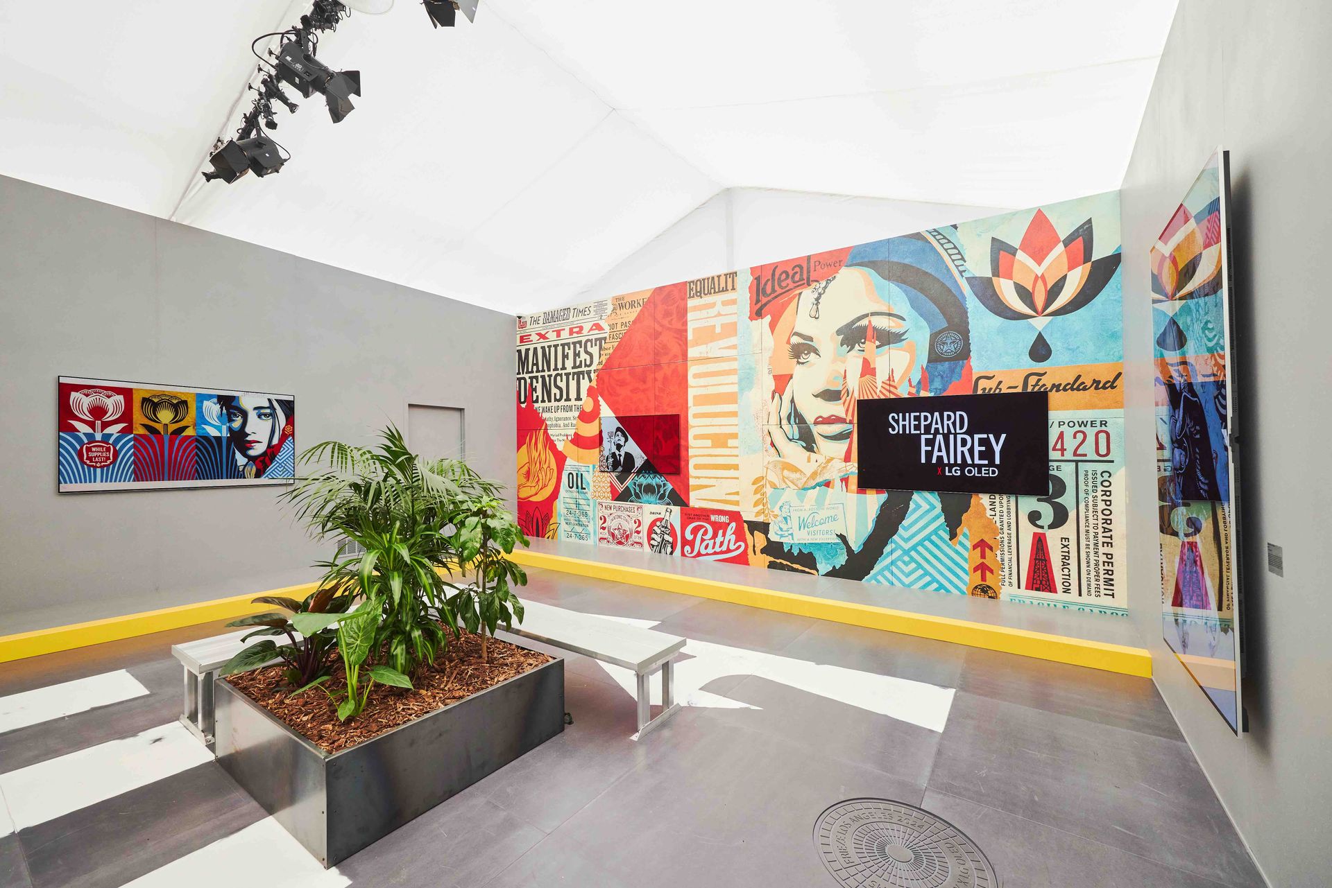 LG OLED x Shepard Fairey installation at Frieze LA