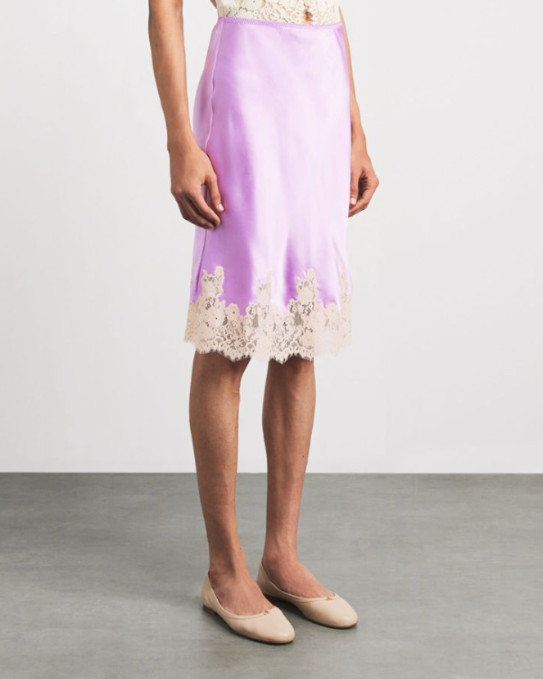 D&amp;Ocirc;EN, Silk-Lace Elowette Midi Skirt