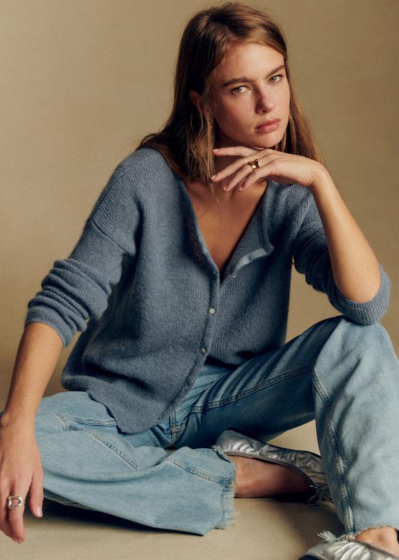 Gaspard Cardigan - Vintage Blue - Super Kid Mohair - S&amp;eacute;zane
