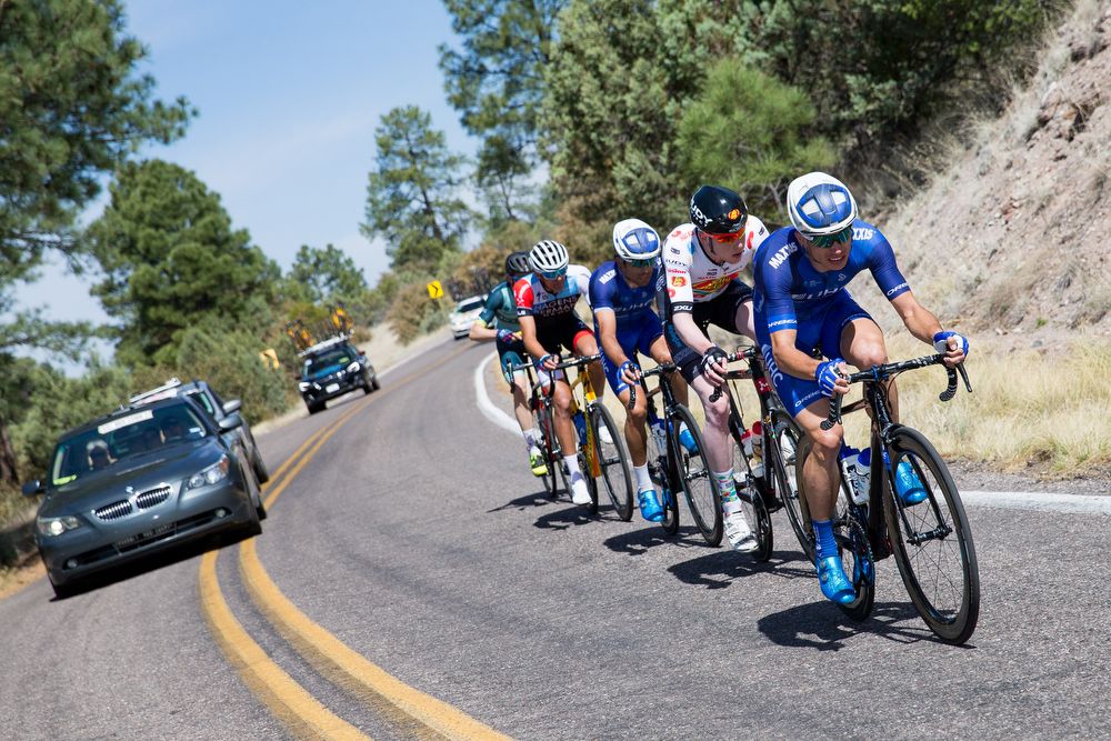 Daniel Jaramillo (UnitedHealthcare Pro Cycling) powers the breakaway during stage 2 at Tour of the Gila.
