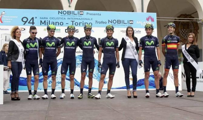 Movistar's squad featured Alejandro Valverde and Giovanni Visconti.
