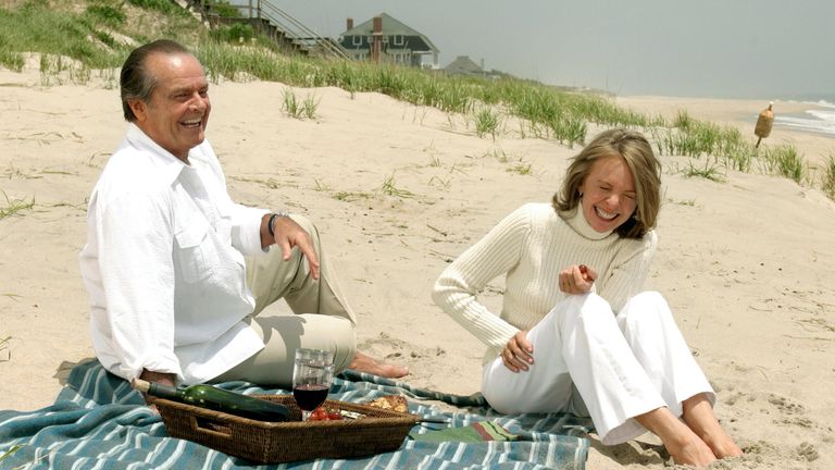 coastal grandmother aesthetic in something's gotta give with diane keaton and jack nicholson