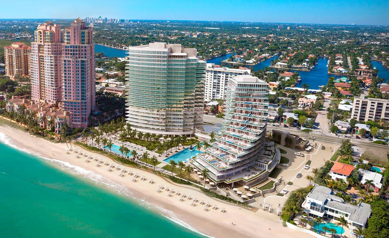 Aerial view of Auberge Beach Residences &amp; Spa