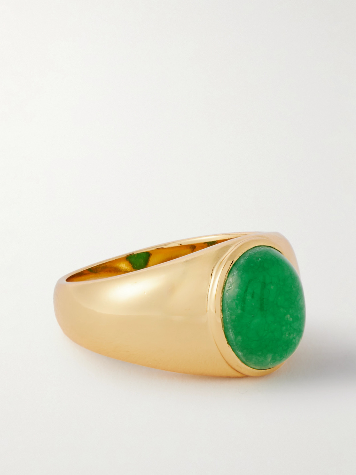 Classico Gold Vermeil Jade Signet Ring