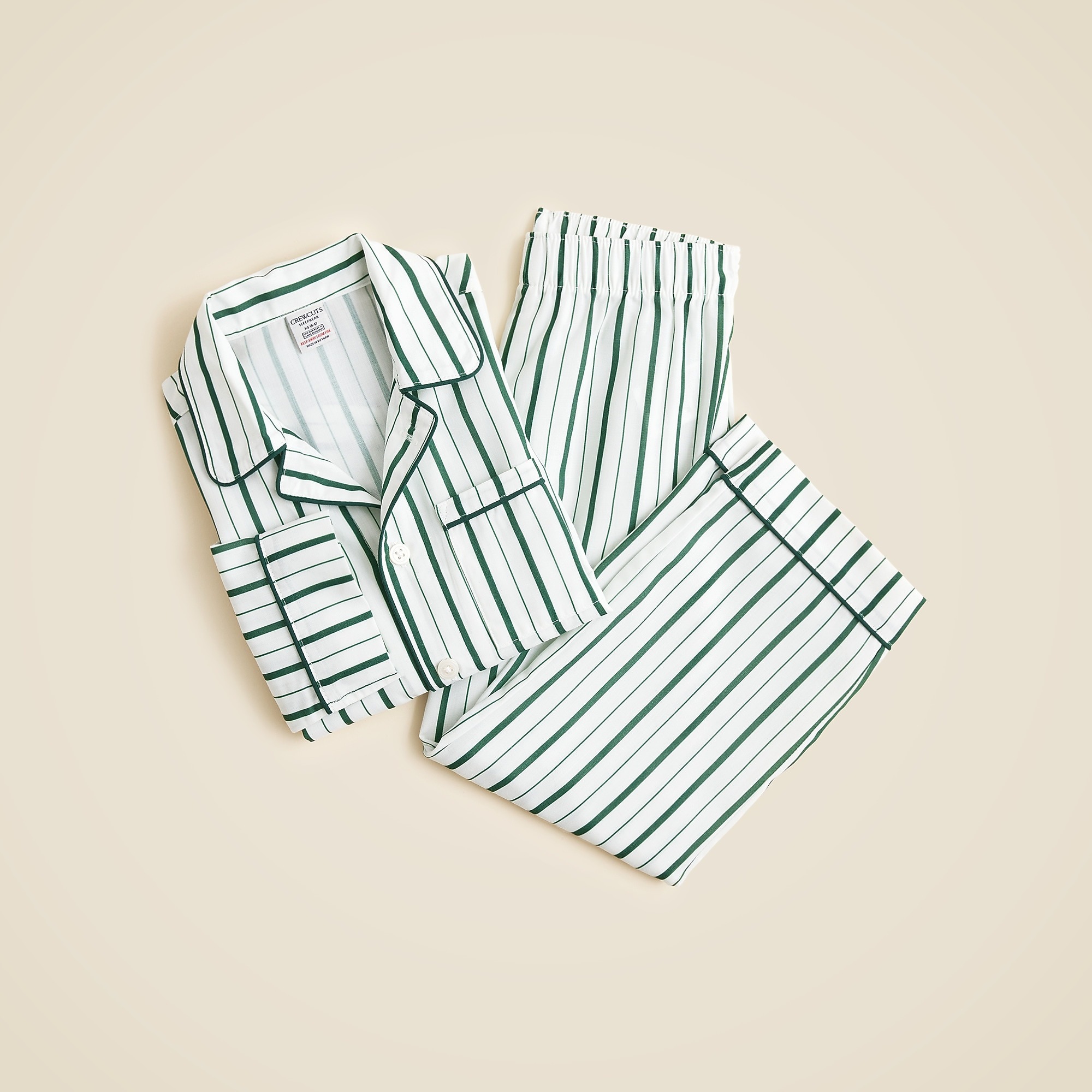 Kids&#039; Printed Cotton Poplin Pajama Set