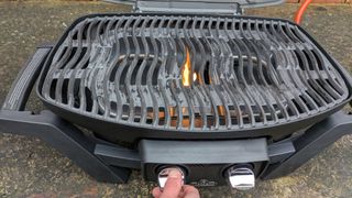 Igniting the burners on the PRO285 gas grill