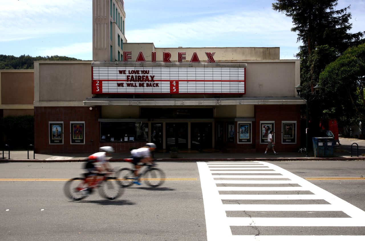 A movie theater.