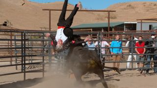 Johnny Knoxville wears a tux and gets his body wrecked by a bull in the trailer for Jackass Forever.