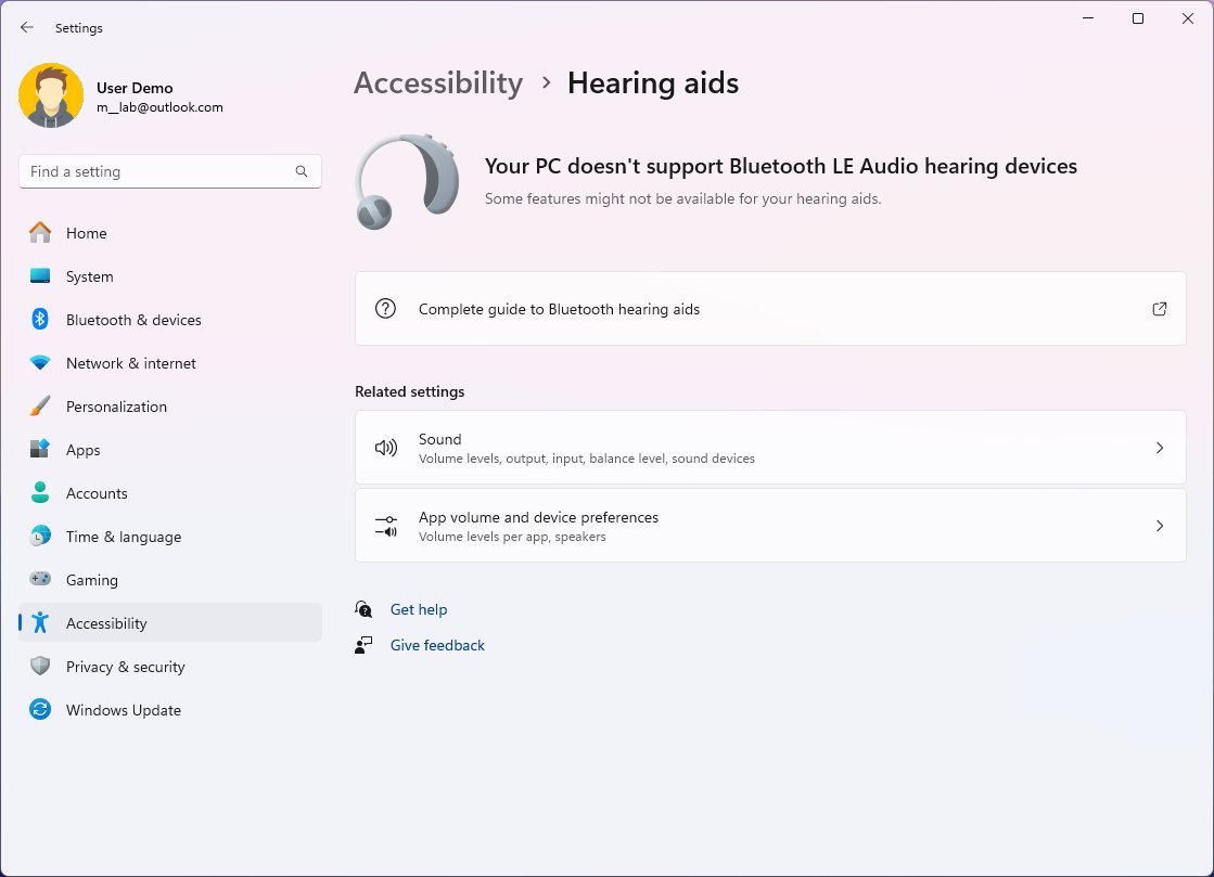 Hearing aids settings