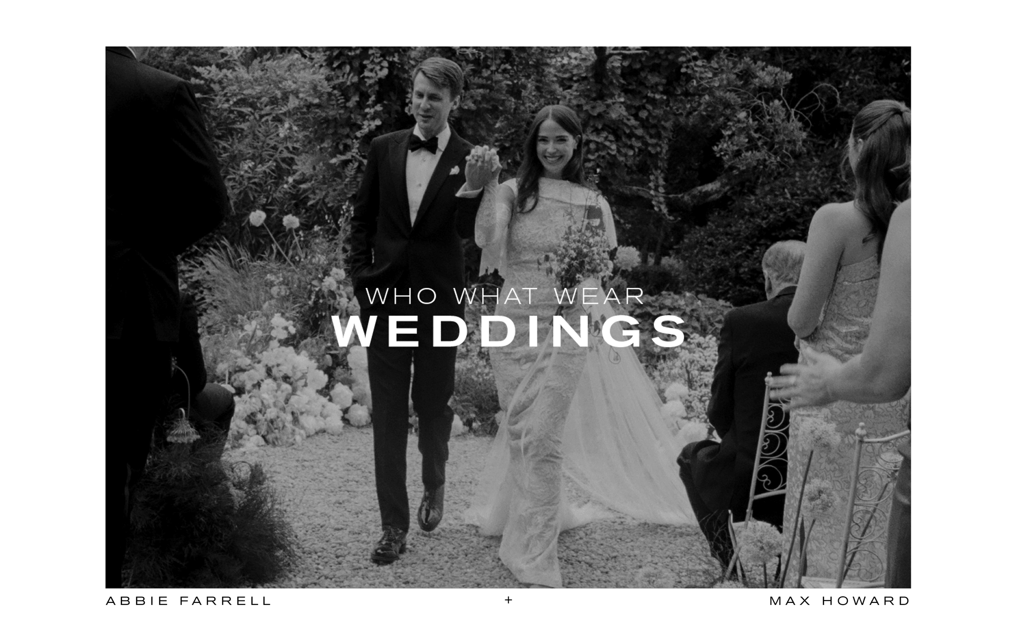 A gif of moments during Abbie Farrell and Max Howard's wedding.
