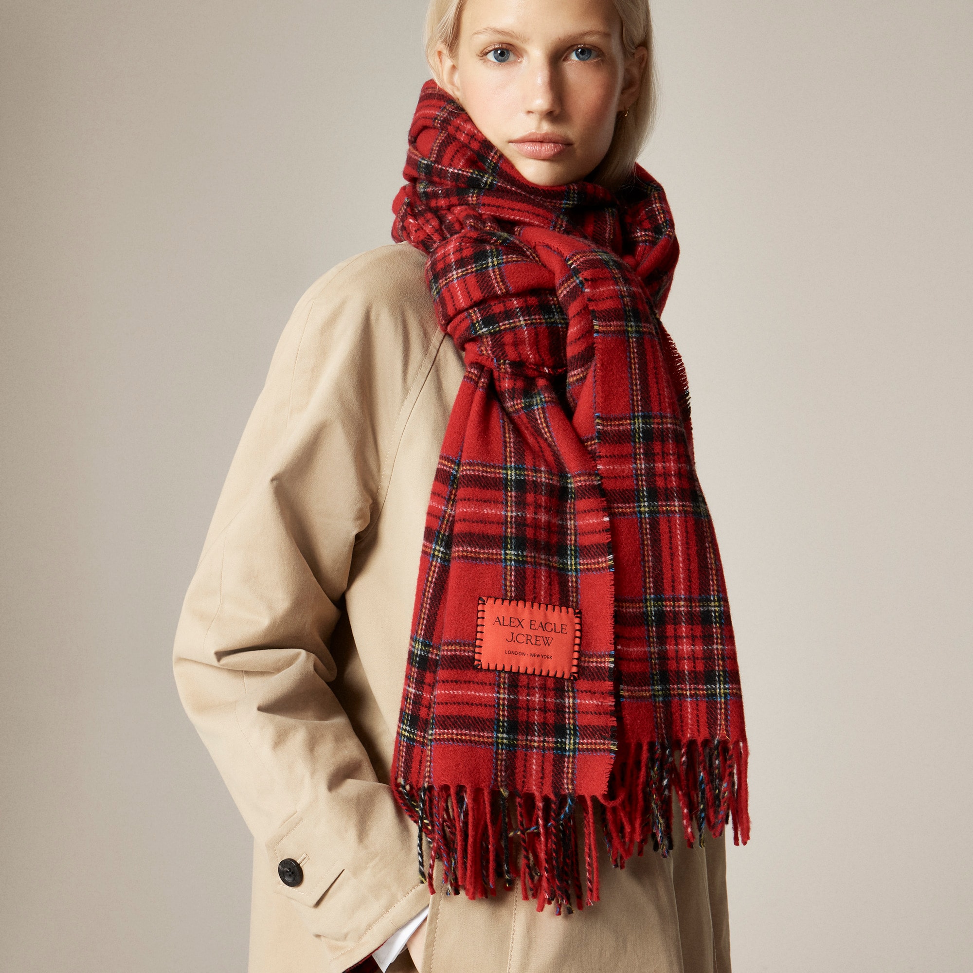 Alex Eagle X J.crew Wool Scarf in Plaid