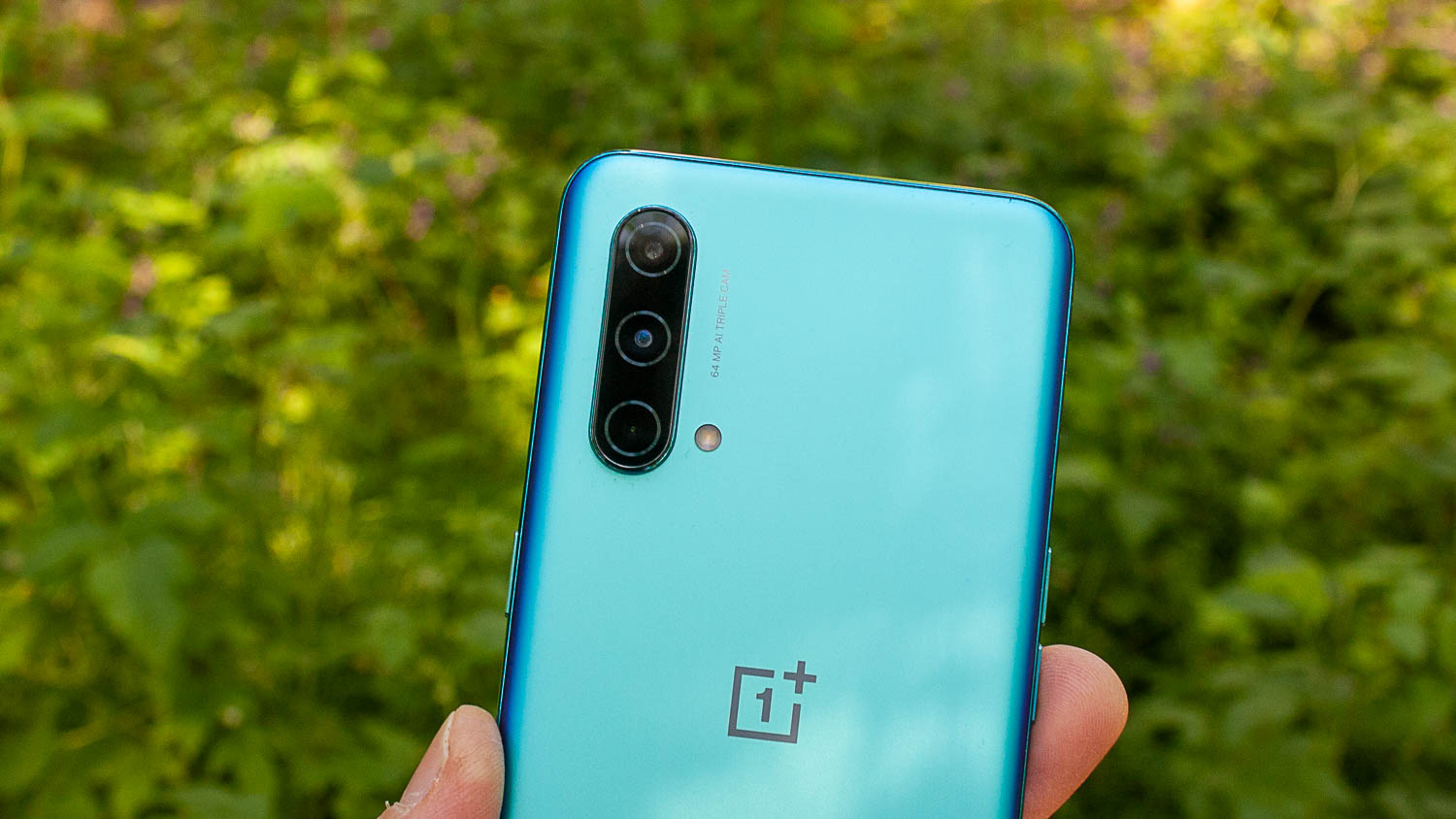 A OnePlus Nord CE 5G from the back, focused on the camera