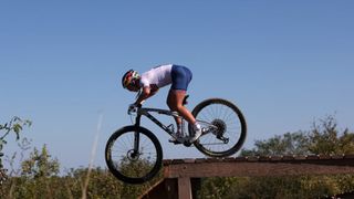 Evie Richards riding MTB