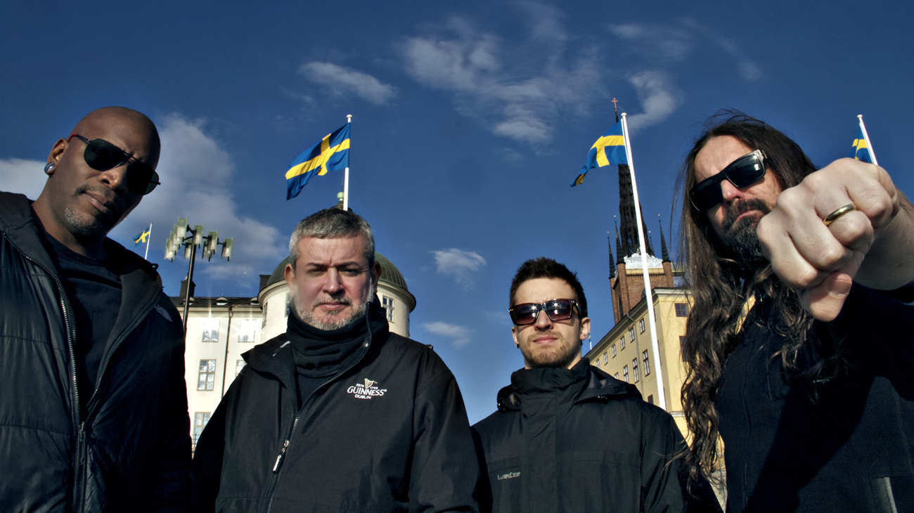 A picture of Sepultura in Sweden, where they recorded Machine Messiah