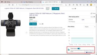 Track Price Bing Shopping page