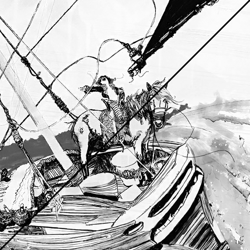 Rebelle 8 black and white illustrations