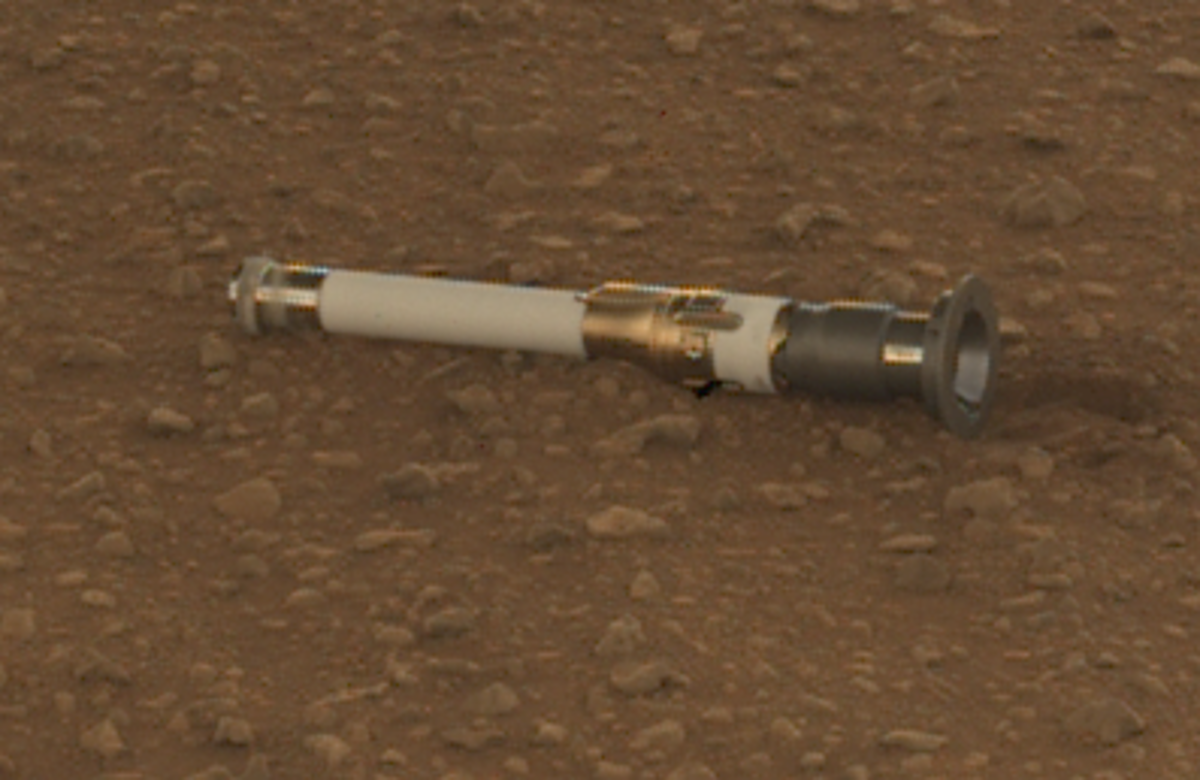 NASA's Mars Perseverance rover just dropped its 1st sample on the Martian surfac..