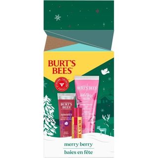 Burt's Bees Merry Berry Lip Balm, Squeezy Tinted Balm and Hand Cream Gift Set