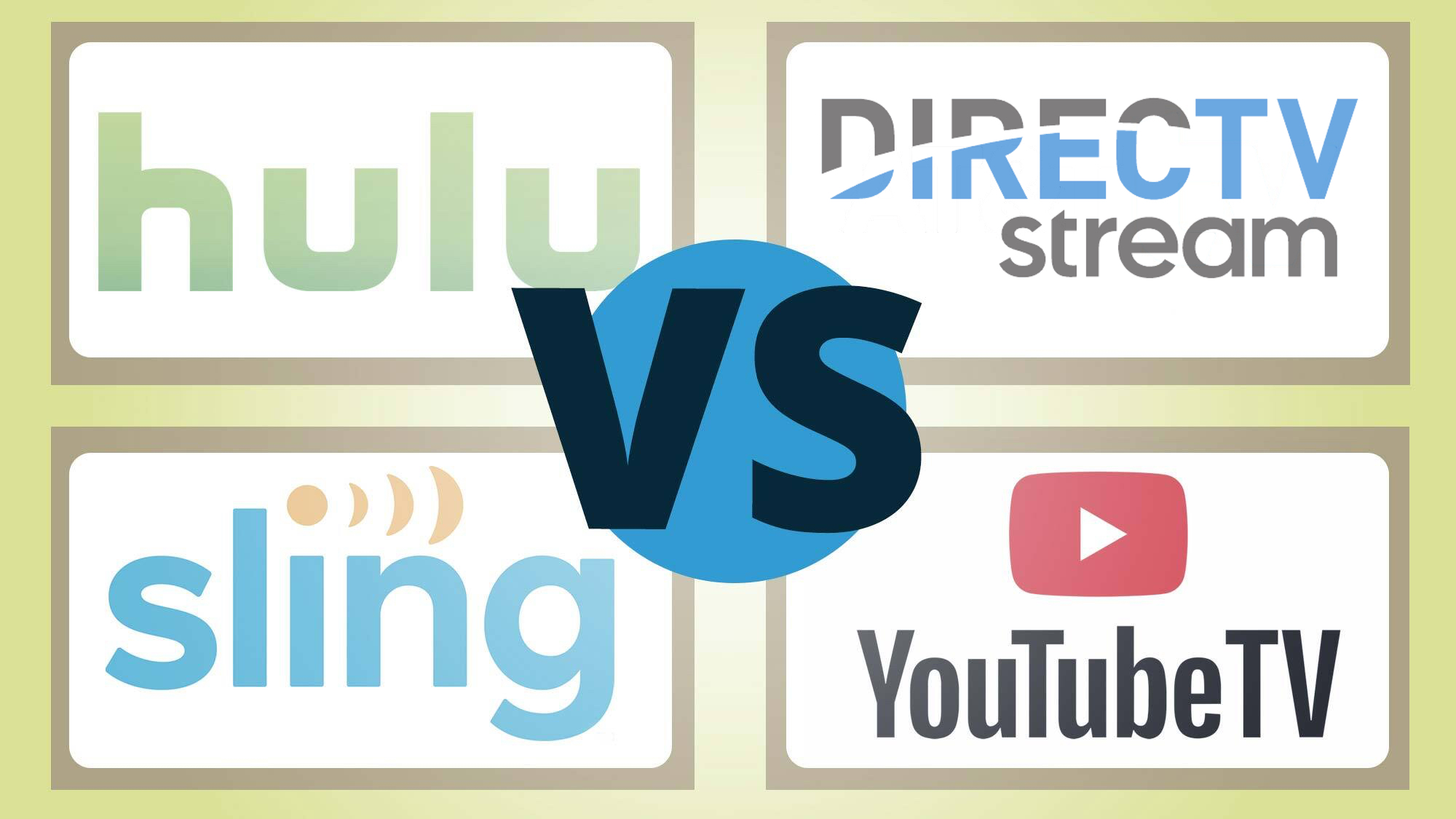 Sling vs   TV vs Hulu vs Fubo vs DirecTV channels compared