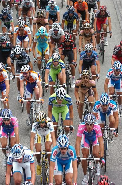 The peloton didn't appear too concerned about the escape early in the race.