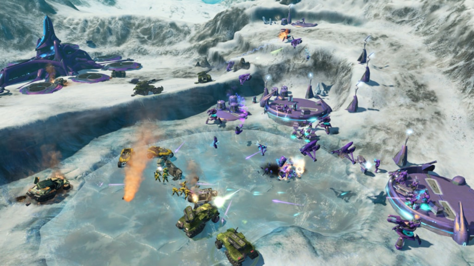 An alien Covenant stronghold in strategy Halo game, Halo Wars